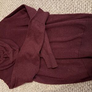American Eagle Outfitters Deep Burgundy Turtleneck Sweater
